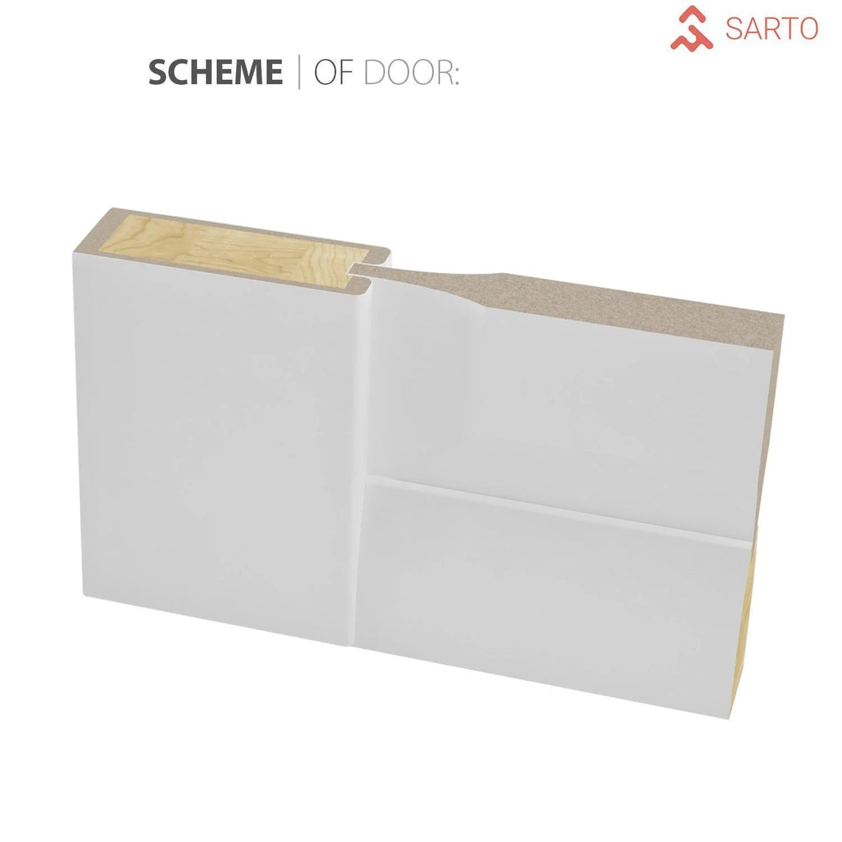 Solid French Double Doors with Frosted Glass F987