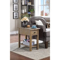 Driftwood Side Table with USB Charging Station Y327774