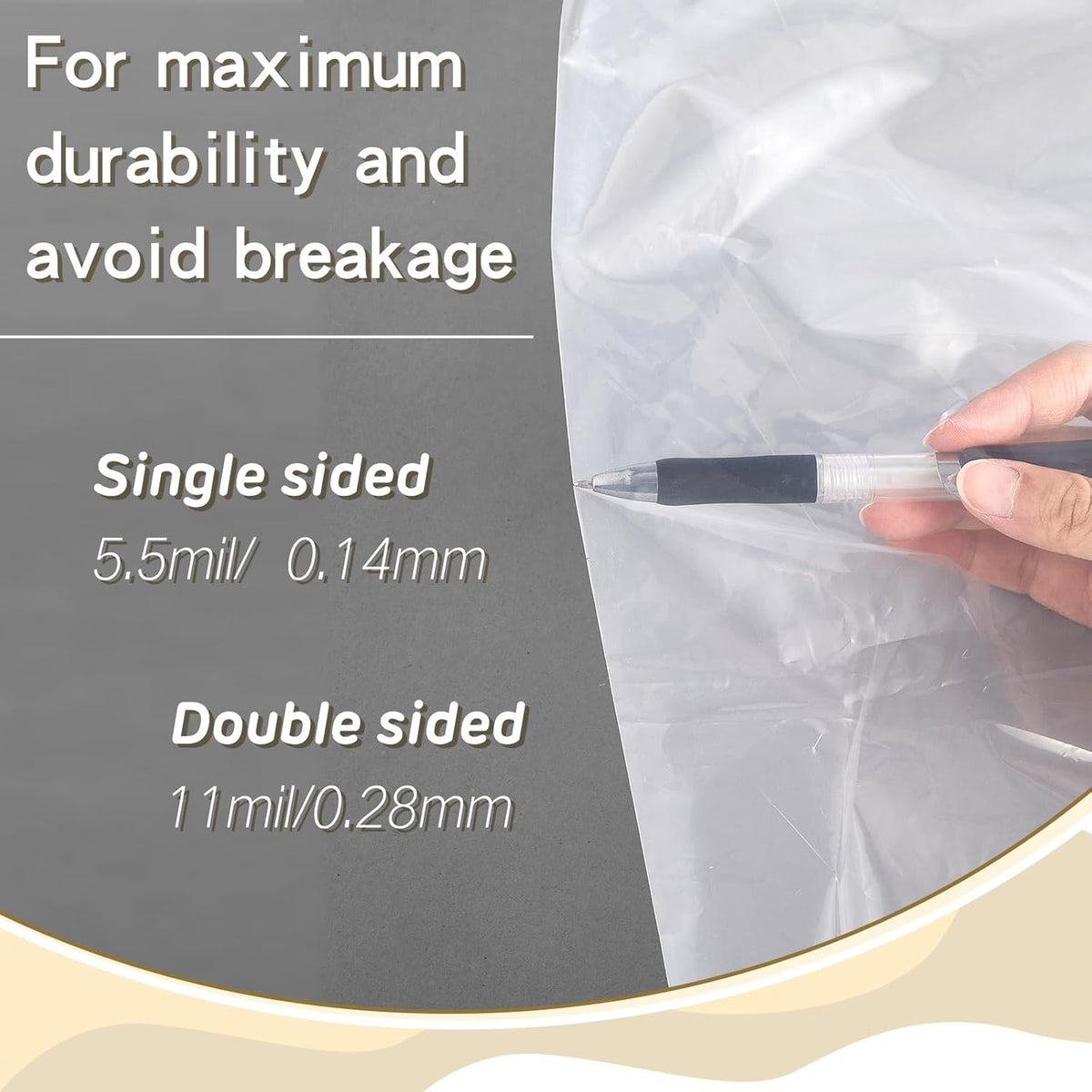 15 Pieces 39.37 x 31.5 Inch Plastic Clear Dust Collector Bags 70 Gallon W118
