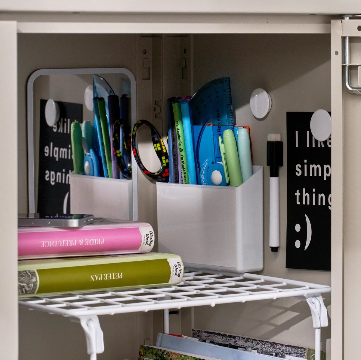 7-Piece Locker Kit with 12" Shelf, White T538