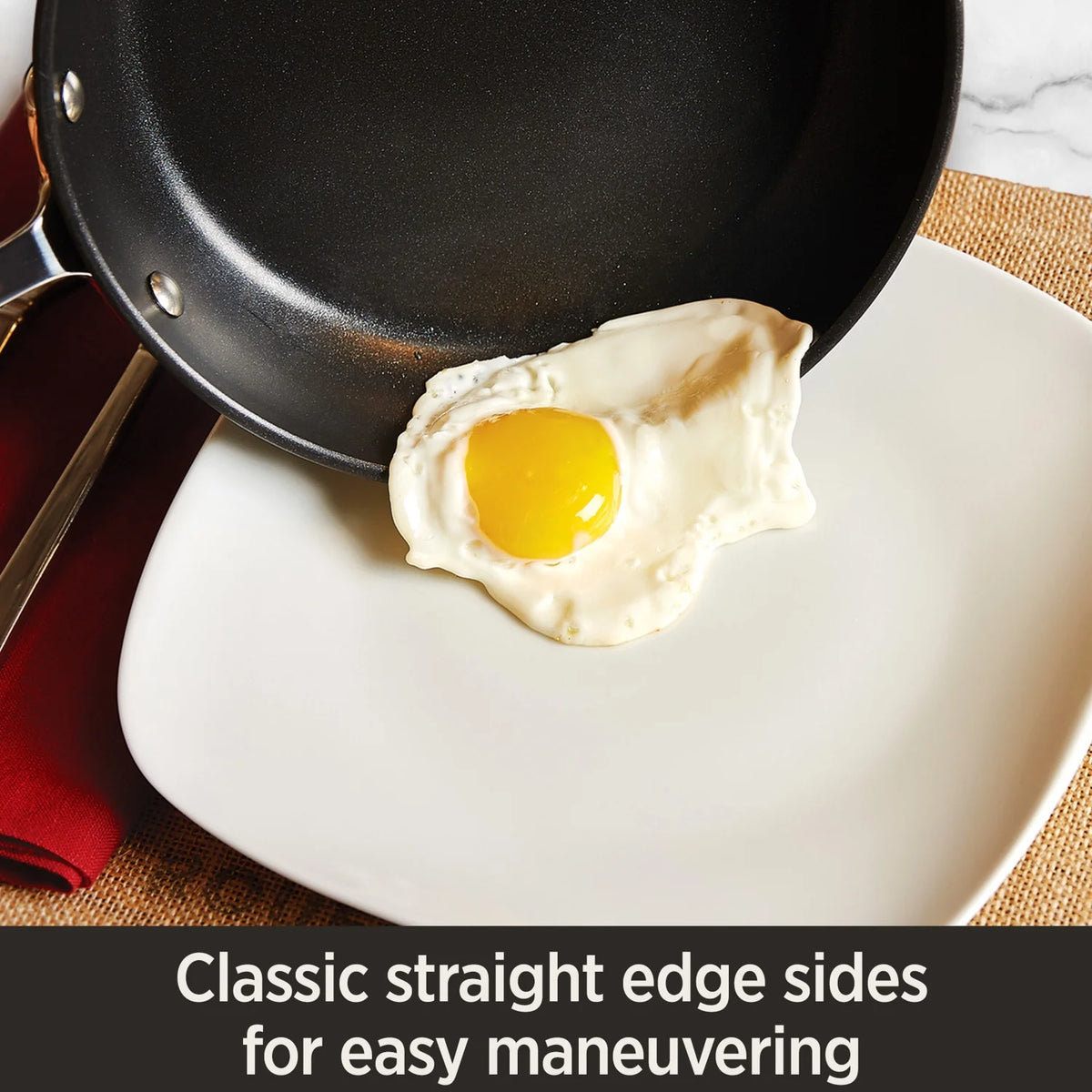 2 Piece Nonstick Hard Anodized Fry Pan Set, 10 & 12 inch E359562