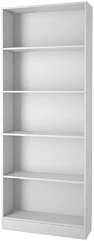 White 5 Shelf Contemporary Bookcase E93339