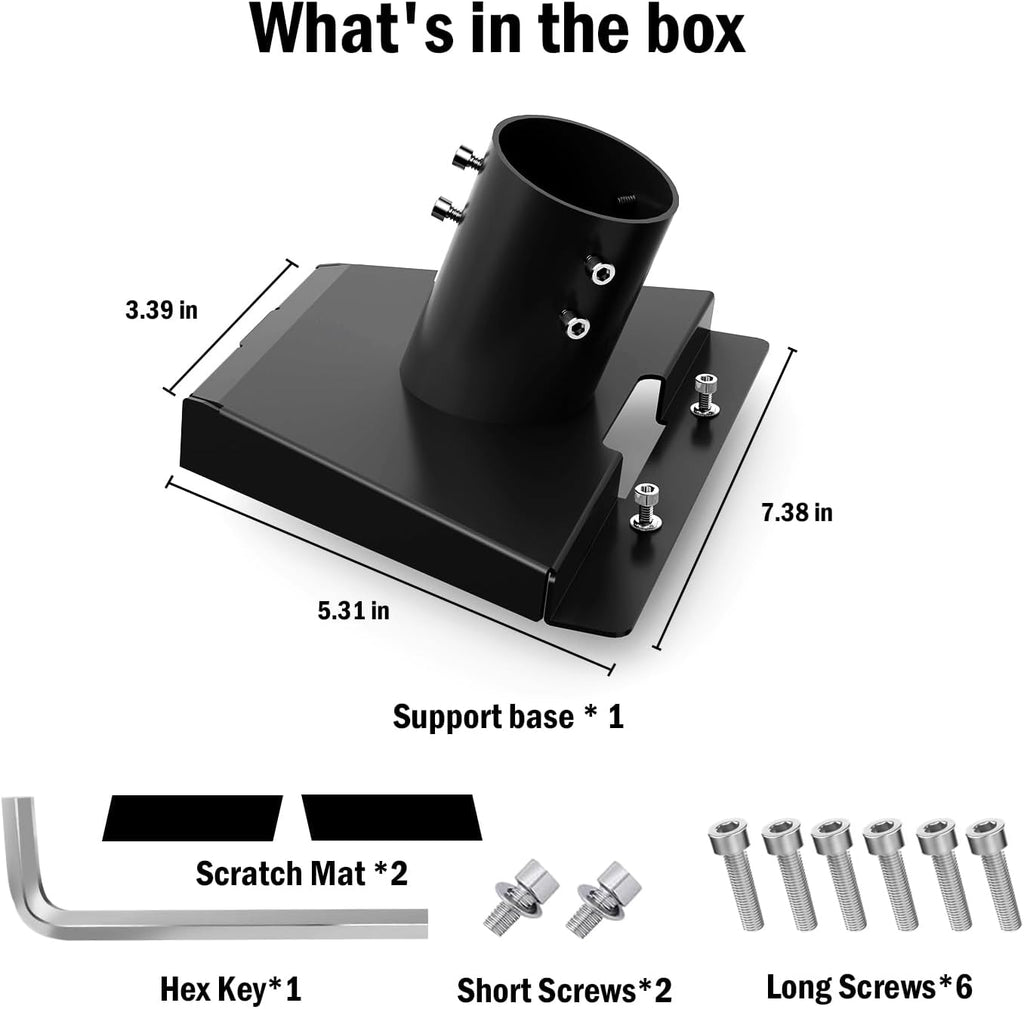Black Starlink Gen 3 Roof Mount Adapter H114587