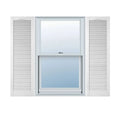Vinyl Cathedral Top Open Louver Shutters O214