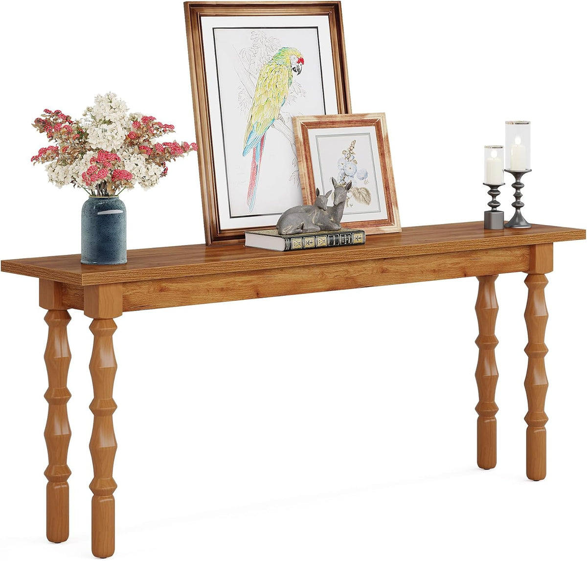 70.9-Inch Extra Long Console Table with Solid Wood Legs S17988