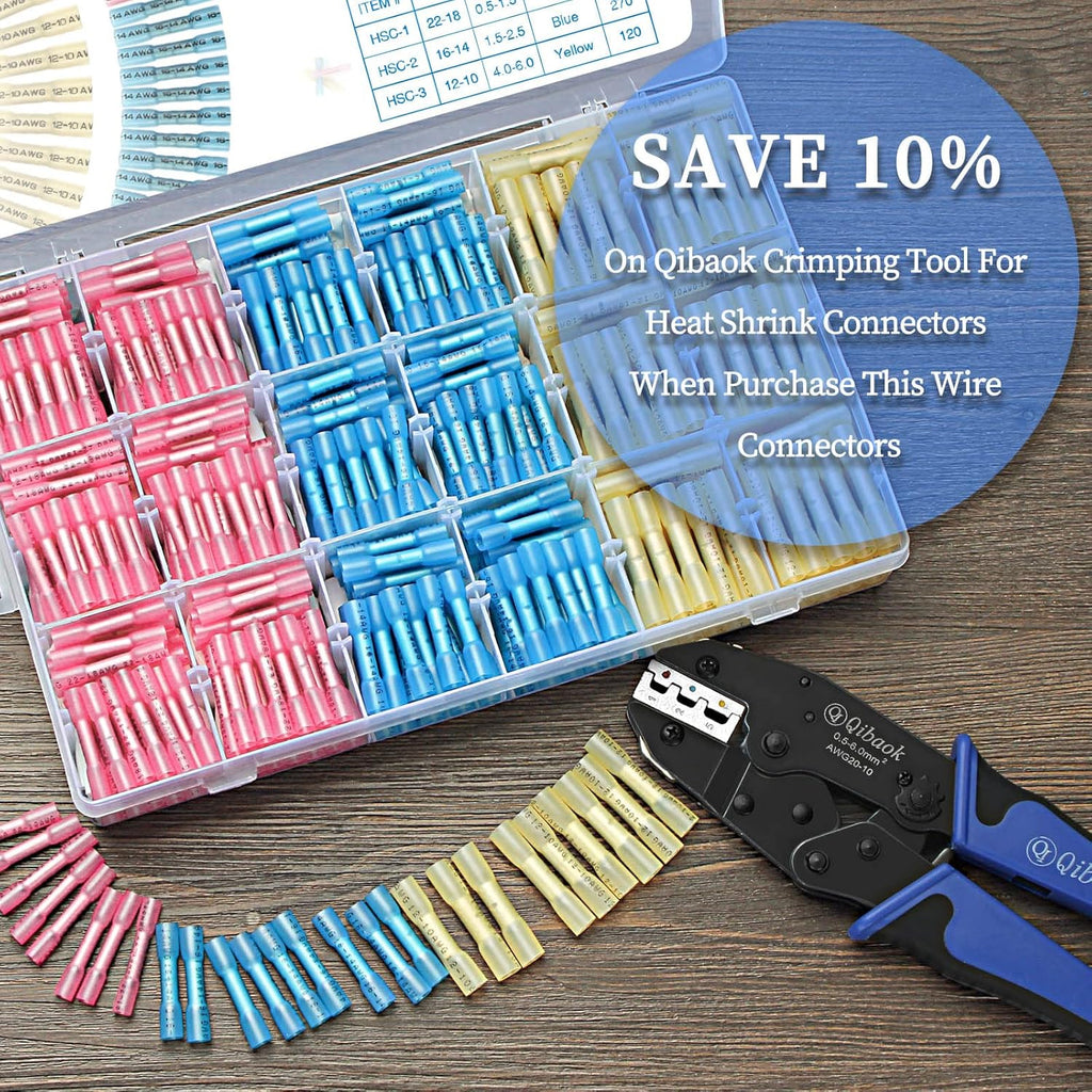 660 PCS Waterproof Insulated Heat Shrink Butt Connectors Y9712