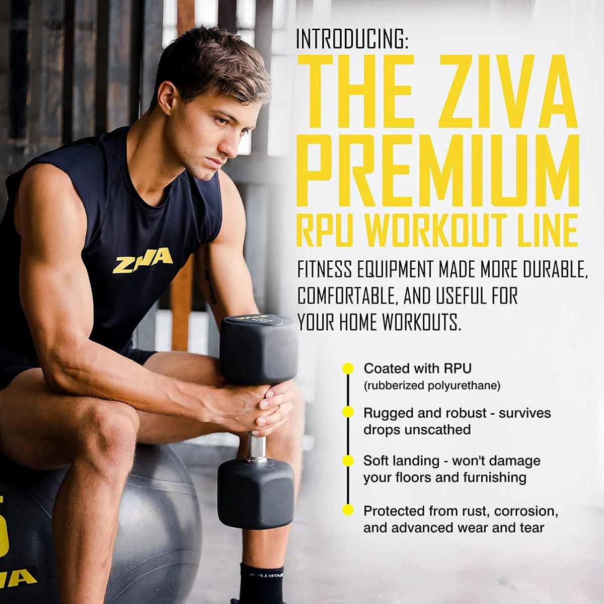 20 Lbs Urethane Rubber Hex Dumbbells A994