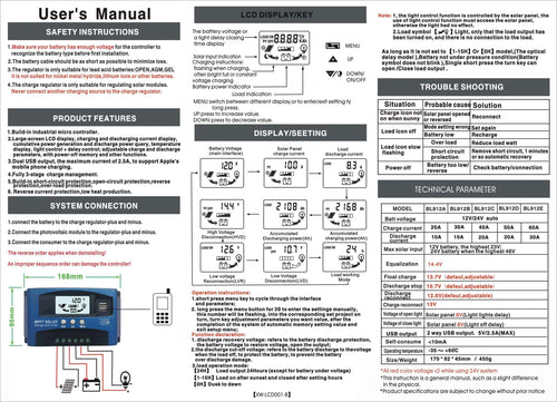 100A MPPT Solar Charge Controller with Dual USB B279847
