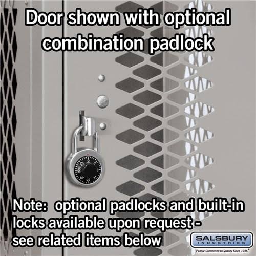 Blue Four Tier Vented Metal Locker M24393