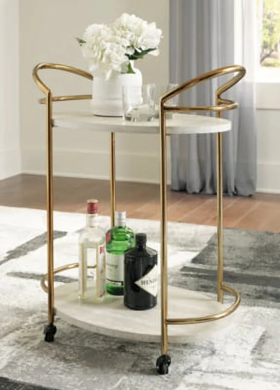 Cream/Gold Bar Cart G159056