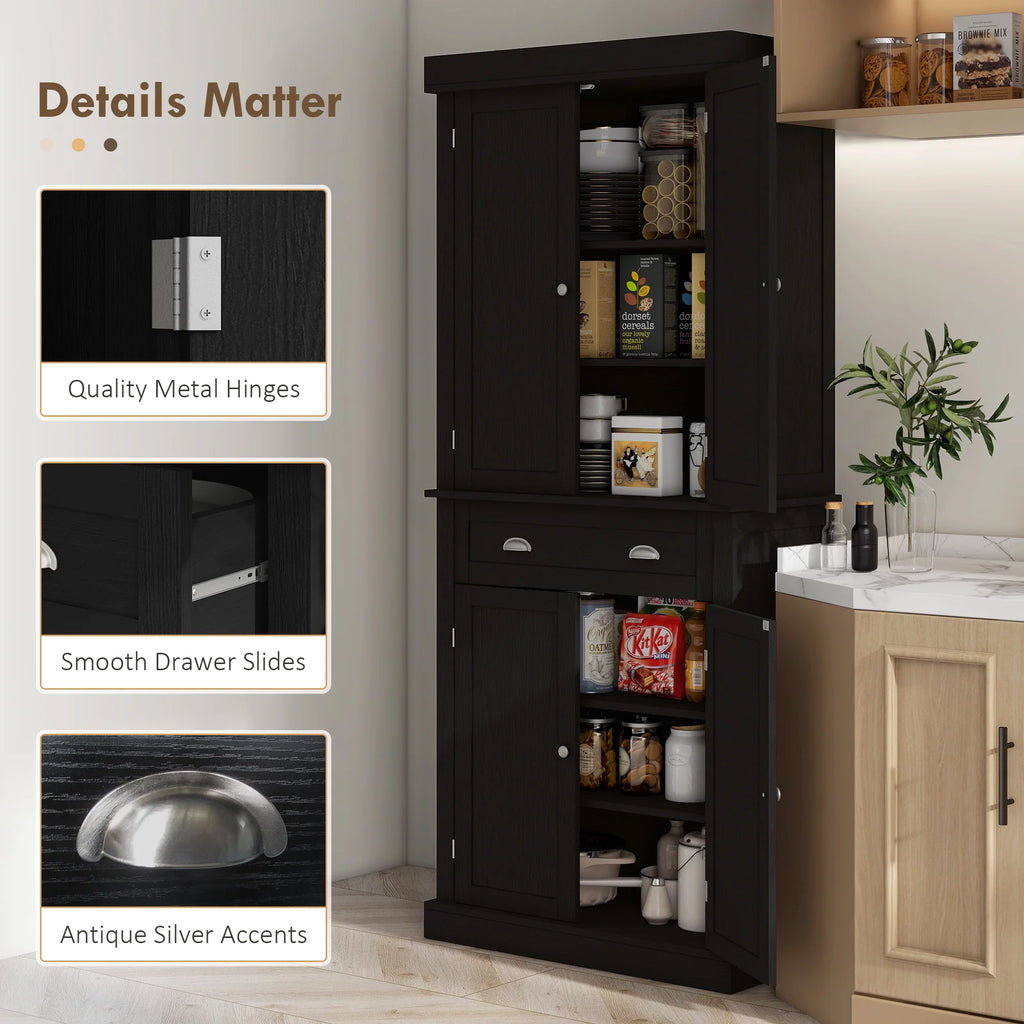 72" Kitchen Pantry Cabinet with 2 Cupboards and Drawer X90605