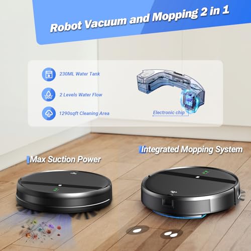 Robot Vacuum and Mop Combo 2300Pa 120Min Ultra-Thin M79024