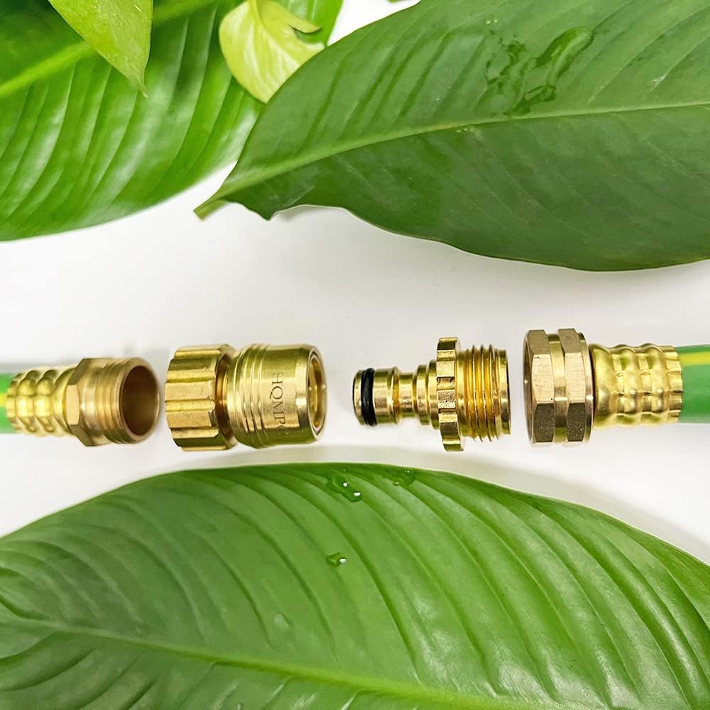 Brass Hose Connector 3/4" GHT (6 Sets) Pack of 2 D609