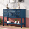 Console Table with Shutter Doors and 7 Storage Drawers U8299