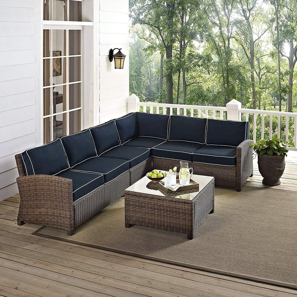 5Pc Outdoor Wicker Sectional Set J738544