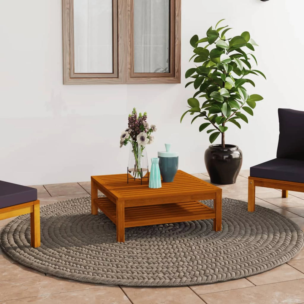 Acacia Wood Coffee Table with Storage Shelf S836