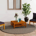 Acacia Wood Coffee Table with Storage Shelf S836