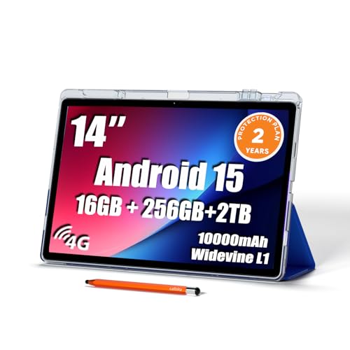 14 inch Android 15 Tablet 16GB RAM 256GB ROM 1920*1200 IPS FHD Display 10000mAh S2773