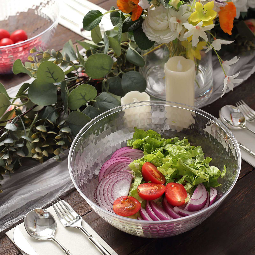 Clear 2qt Disposable Plastic Punch Bowl X4406