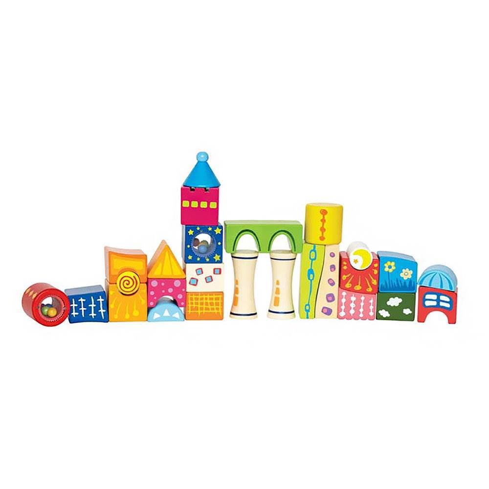 26 Piece Wooden Stacking Blocks Castle Toy G415723