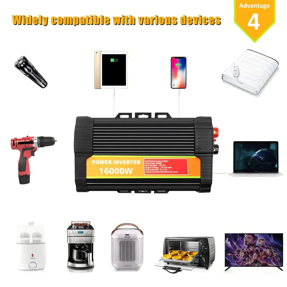 8000 Watts Pure Sine Wave Power Inverter D9461