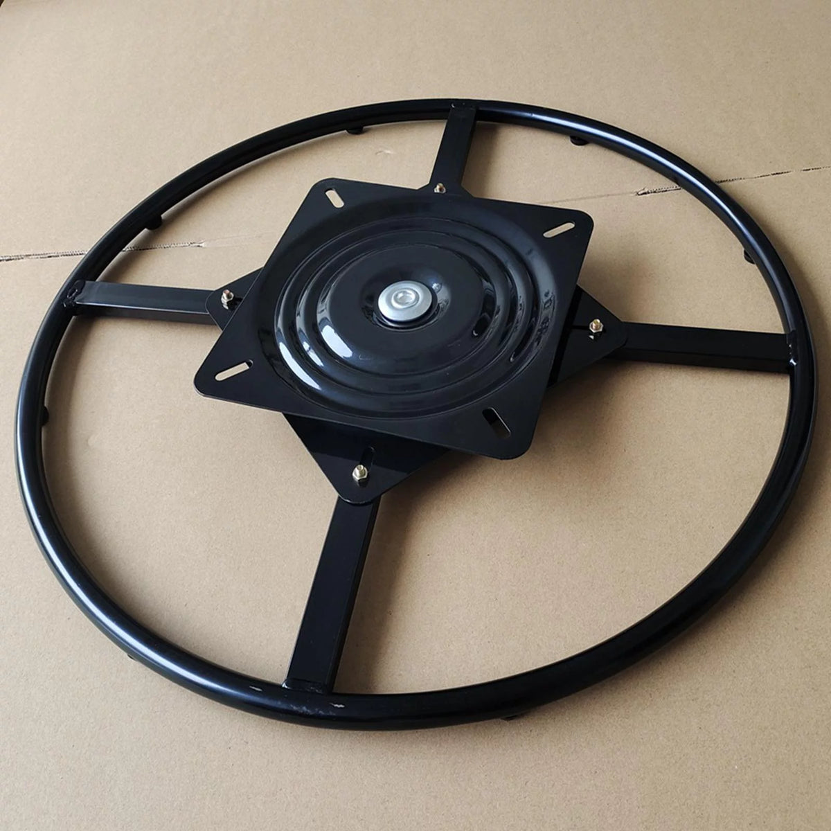 60cm Round Recliner Sofa Chair Base Bracket 360 Degree Rotate Black T3656