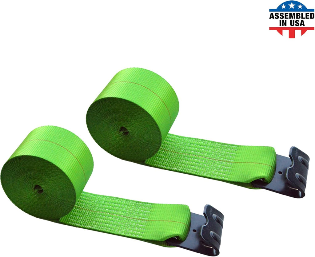 Yellow 4 x 60' Heavy Duty Tie Down Straps Pack of 2 D367