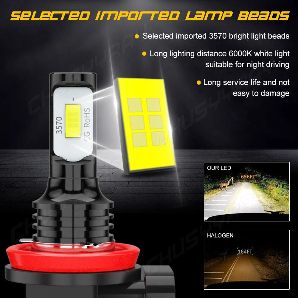 4pcs LED Headlight Bulbs Combo I3498