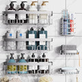 Black Adhesive Shower Caddy 6-Pack Y61935