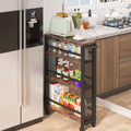 4-Tier Metal Rolling Storage Cart with Handle Y946
