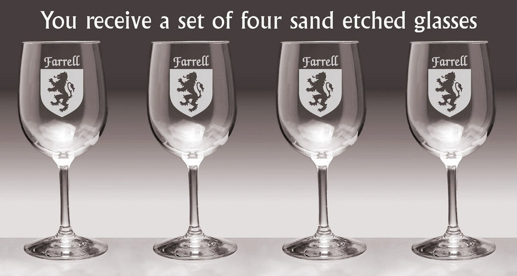 Irish Coat of Arms Wine Glasses Set of 4 P488633