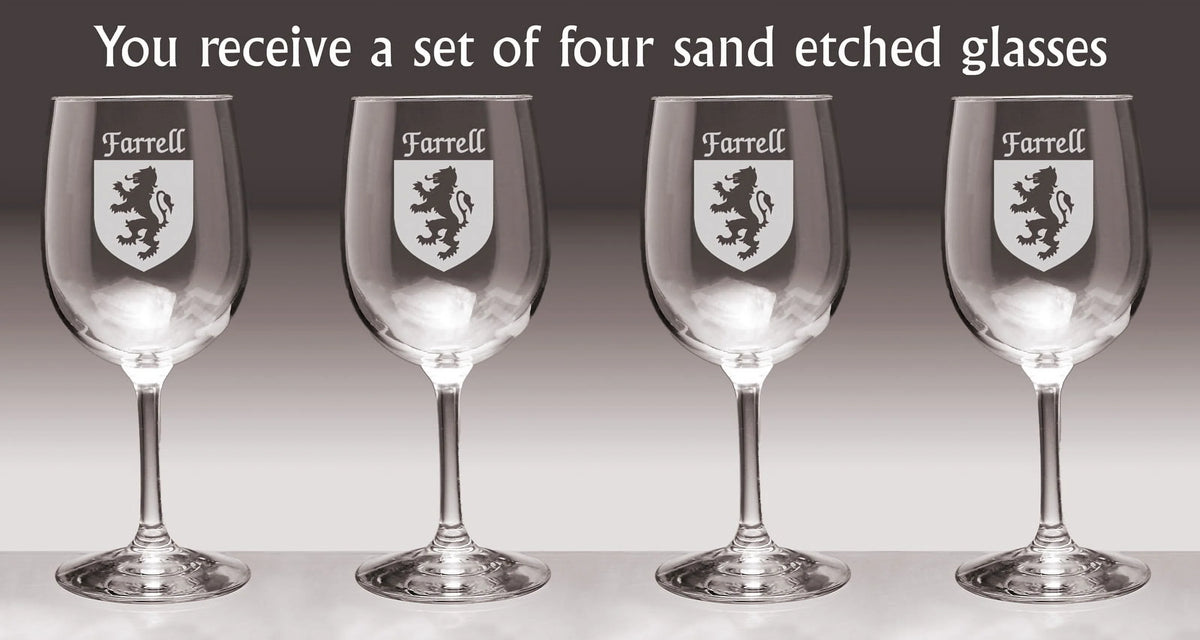 Irish Coat of Arms Wine Glasses Set of 4 P488633