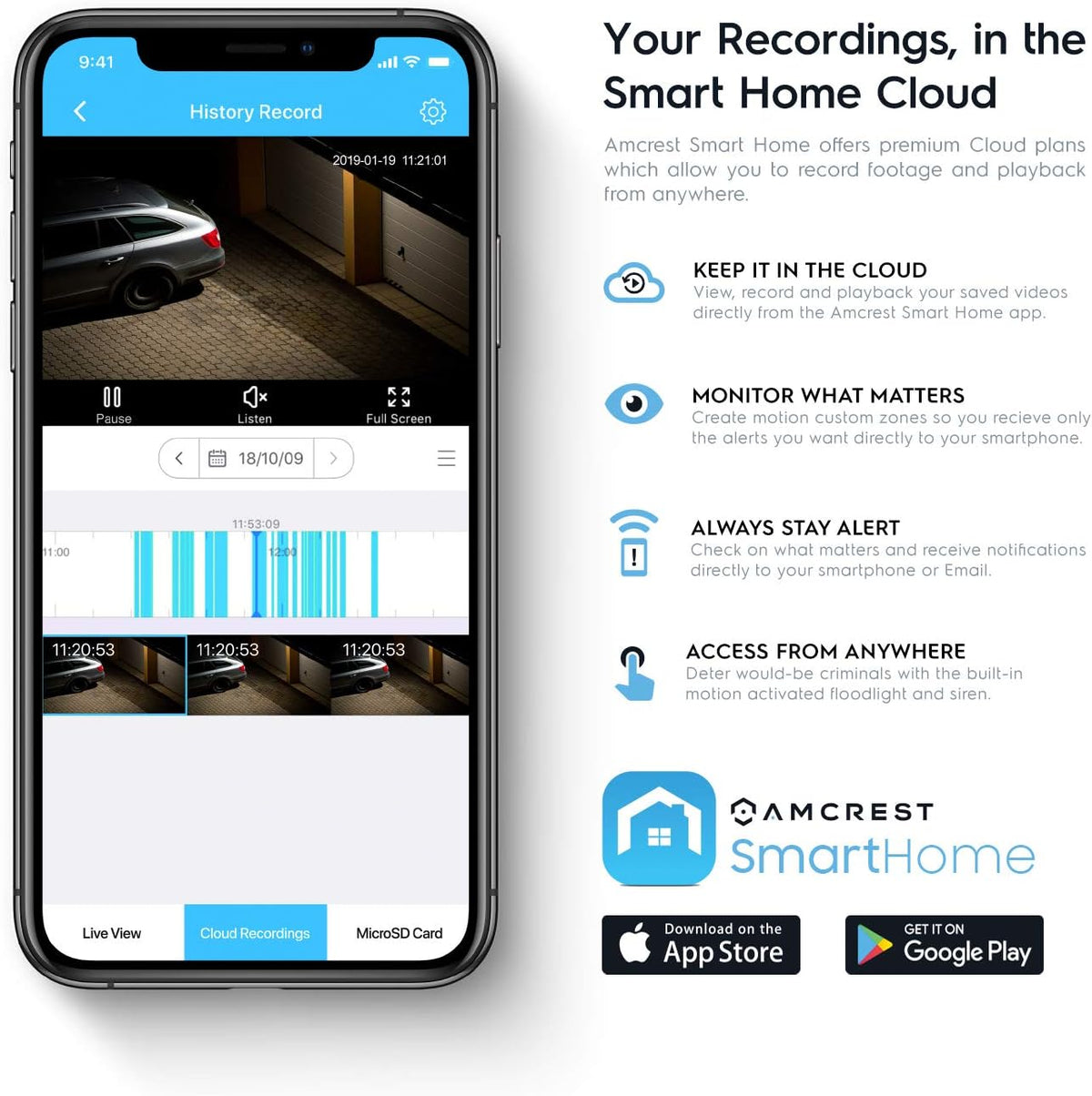 1080P Wireless WiFi Outdoor Security Camera with Flood Light K436