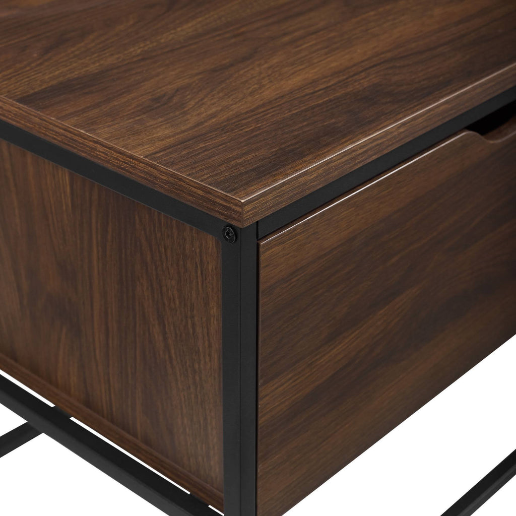2 Drawer Entry Storage Bench Dark Walnut F332792