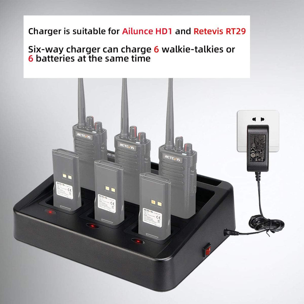 Six-Way Charger for Walkie Talkie (1 Pack) D980
