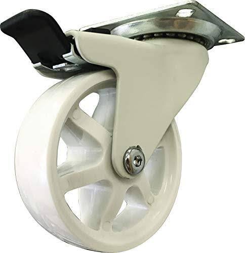 White 3-Inch Polyurethane Caster 4-Pack Y248