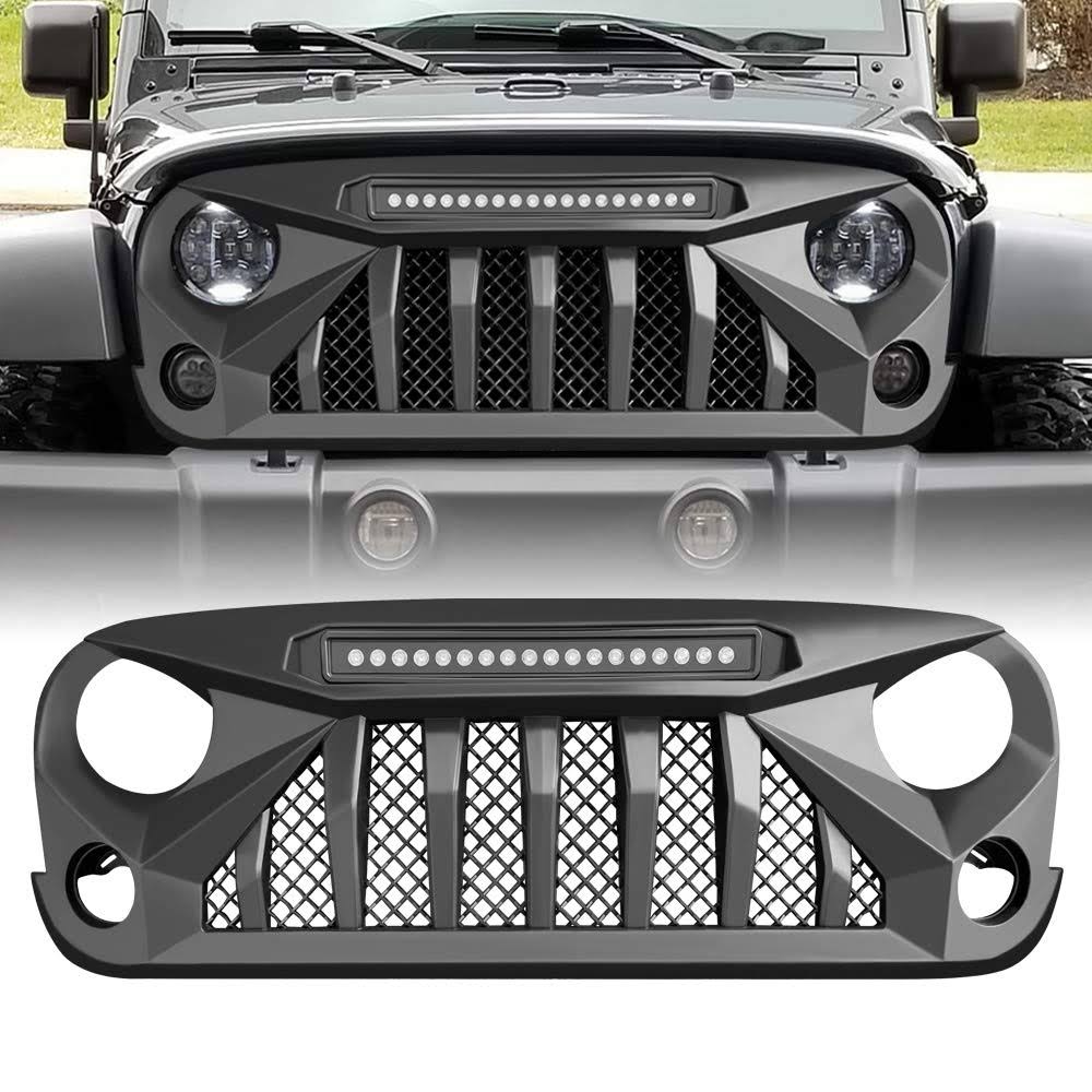 Matte Black Front Grill for Jeep Wrangler JK B848319