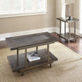 Rustic Industrial Cocktail Table with Wood Tabletop and Iron Frame V150265