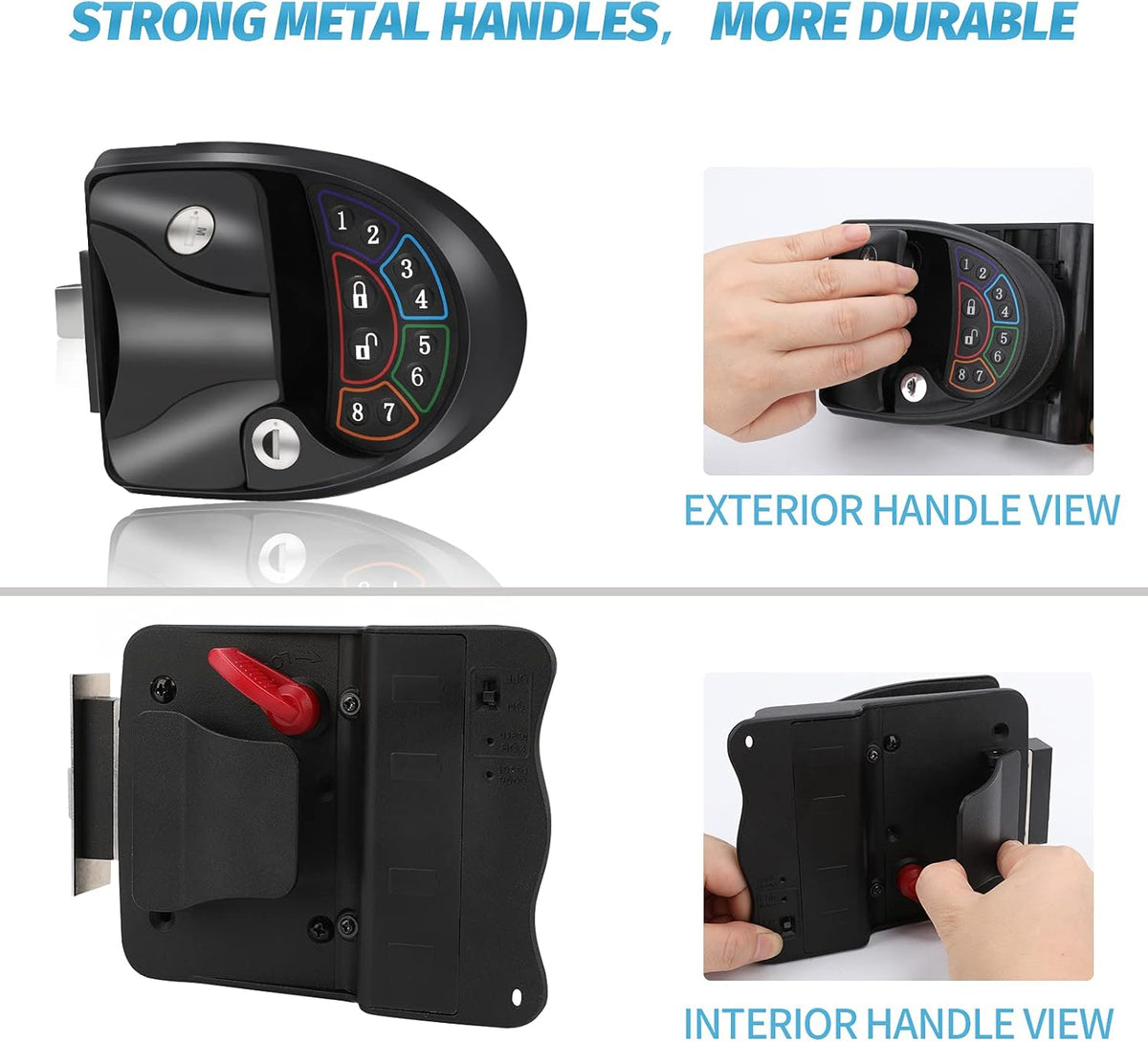 Keyless Entry Door Lock with 2 Key Fobs and Backlit Keypad P335492
