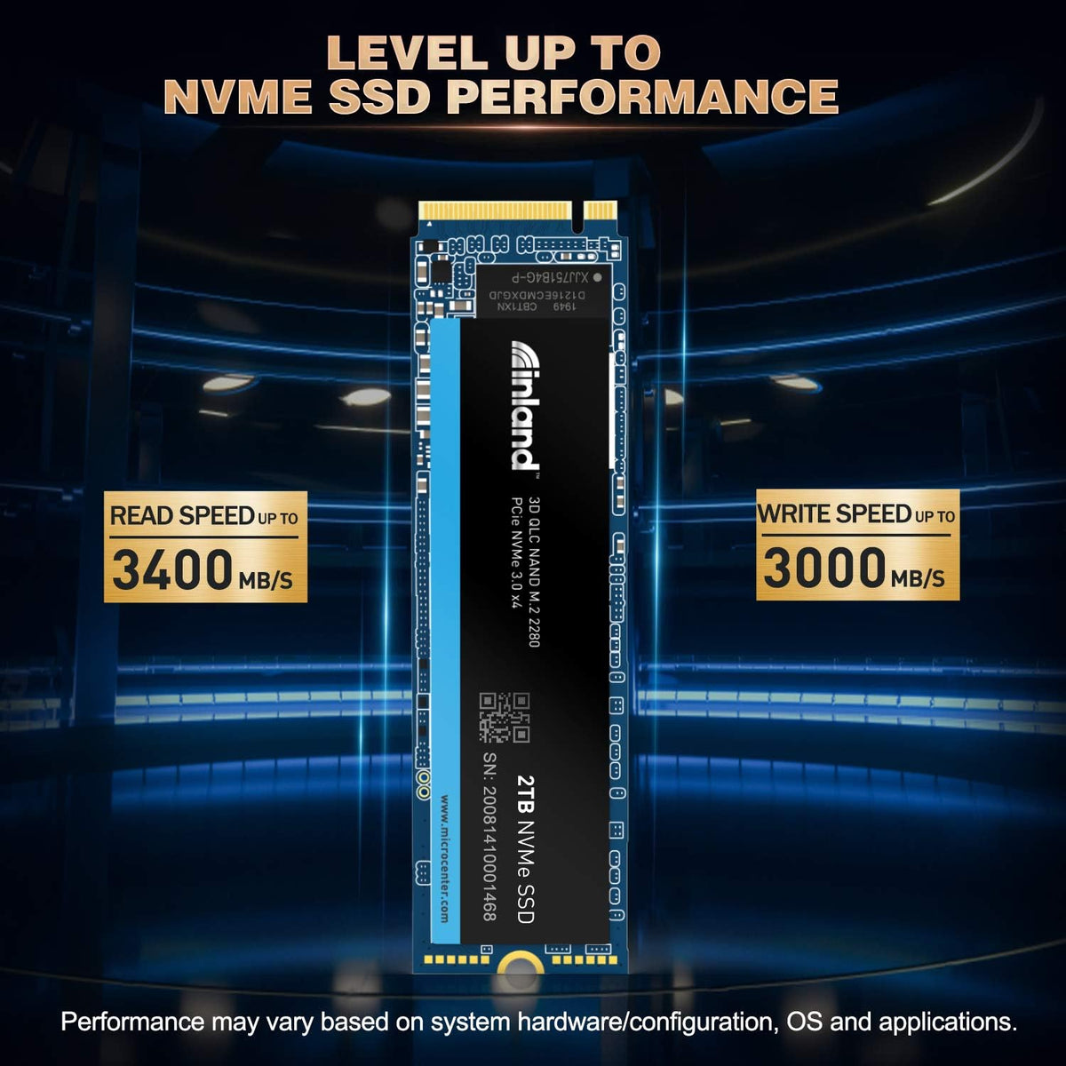 2TB SSD NVMe PCIe Gen 3.0x4 M.2 2280 3D NAND Internal Solid State Drive Z114650