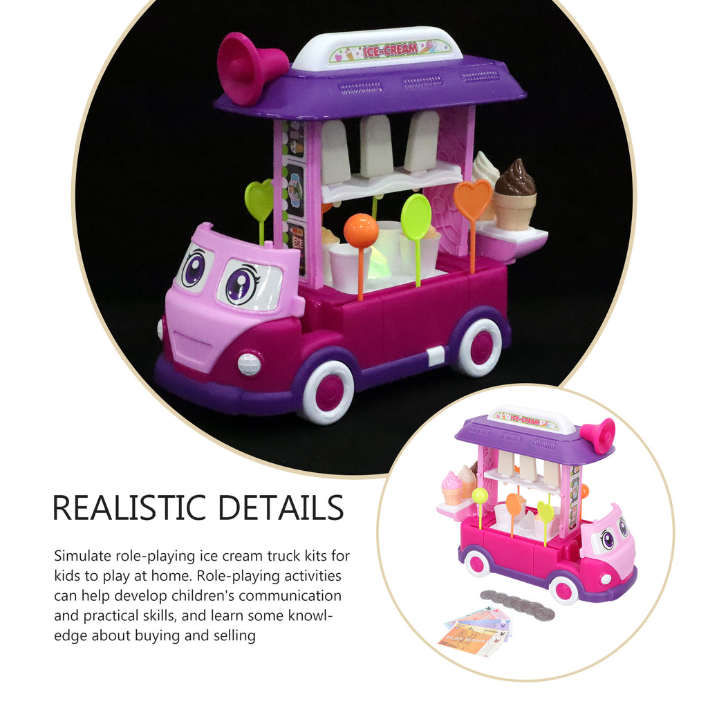 Toddler Plastic Food Truck Pretend Play Dinning Car Educational Kids Toys V502