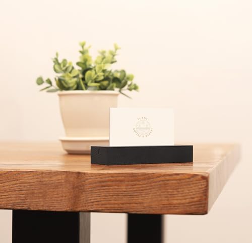 10 Pack Black Wooden Place Card Holder A612