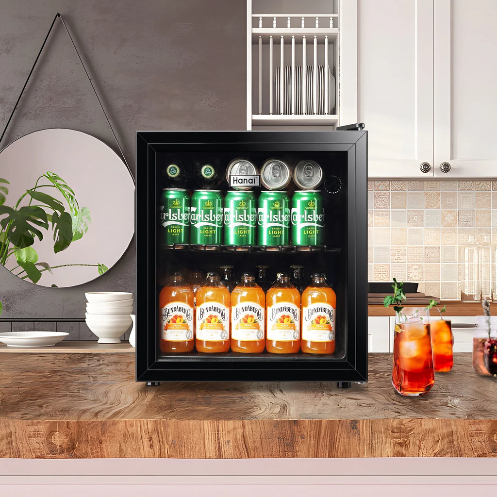 125 Can 3.5 Cu.ft Glass Door Beverage Cooler Refrigerator B5936