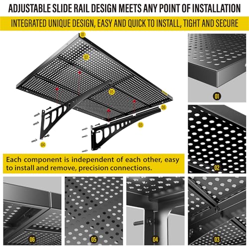 4-Pack Adjustable Heavy Duty Wall Mounted Metal Shelving R65268