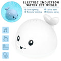 Baby Bath Toys Light up Whale Spray Sprinkler Bathtub Toy O9022