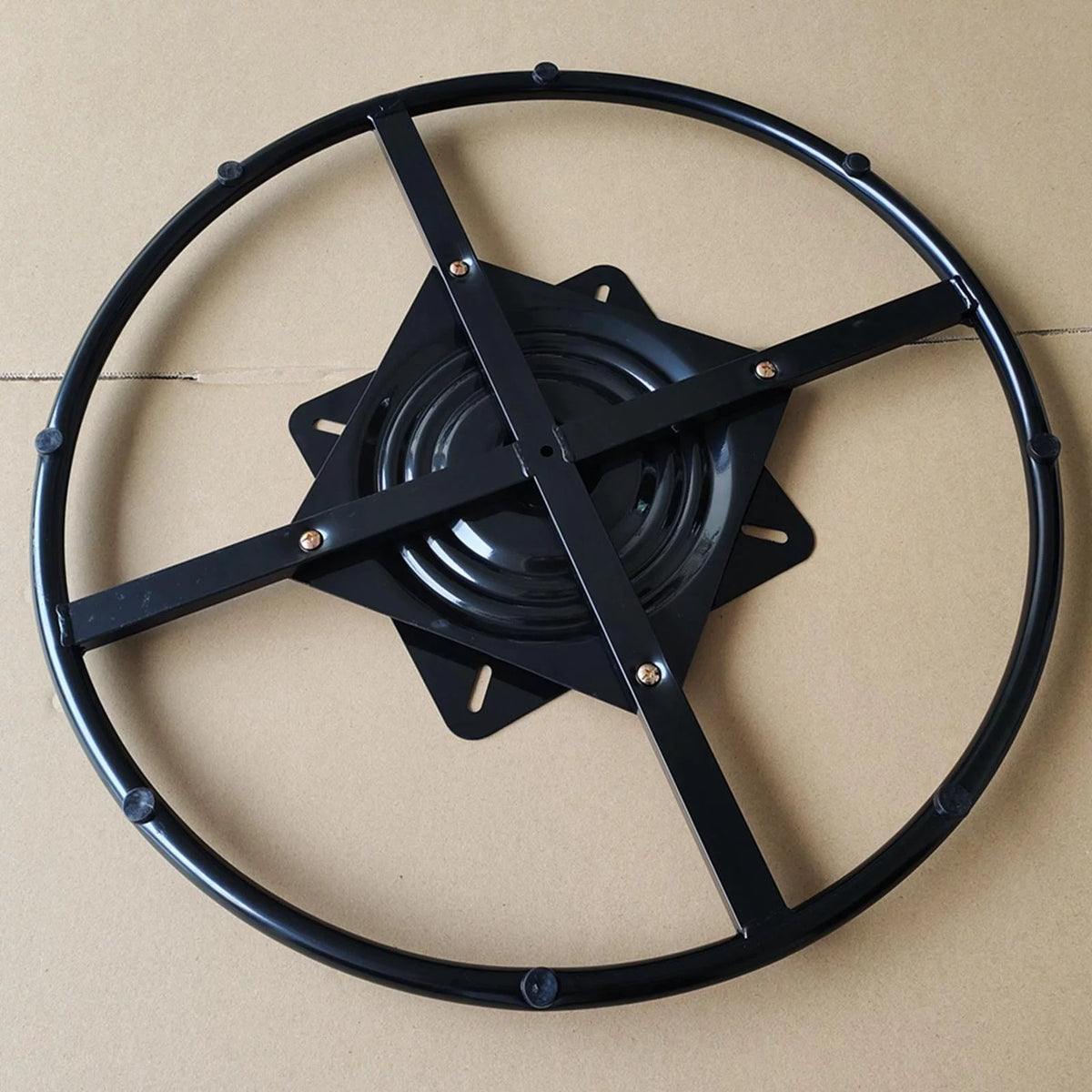 60cm Round Recliner Sofa Chair Base Bracket 360 Degree Rotate Black T3656