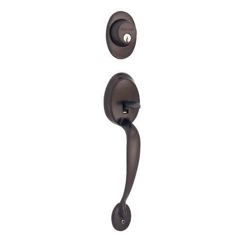 Satin Nickel Double Cylinder Handleset with Trim N60110