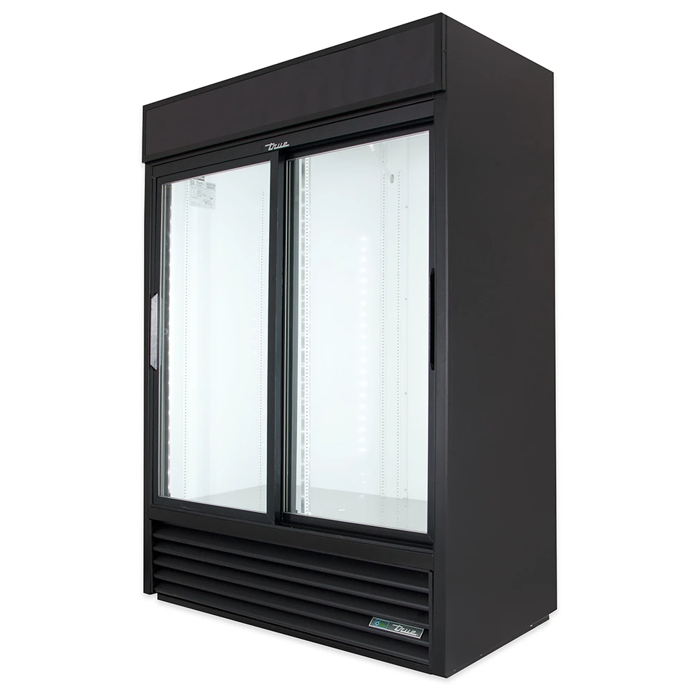 54" Two Section Glass Door Merchandiser, Black, 115v K12288