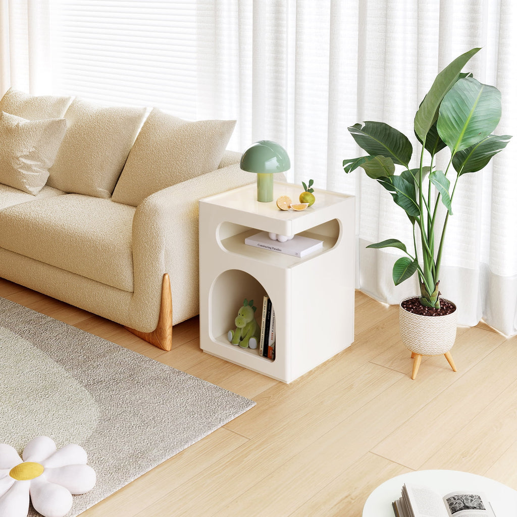 Modern Side Table with Storage Shelf T7899