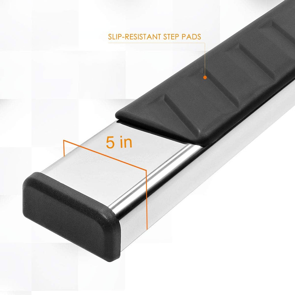 5 Inch Stainless Steel Running Boards Side Steps Bars T47722